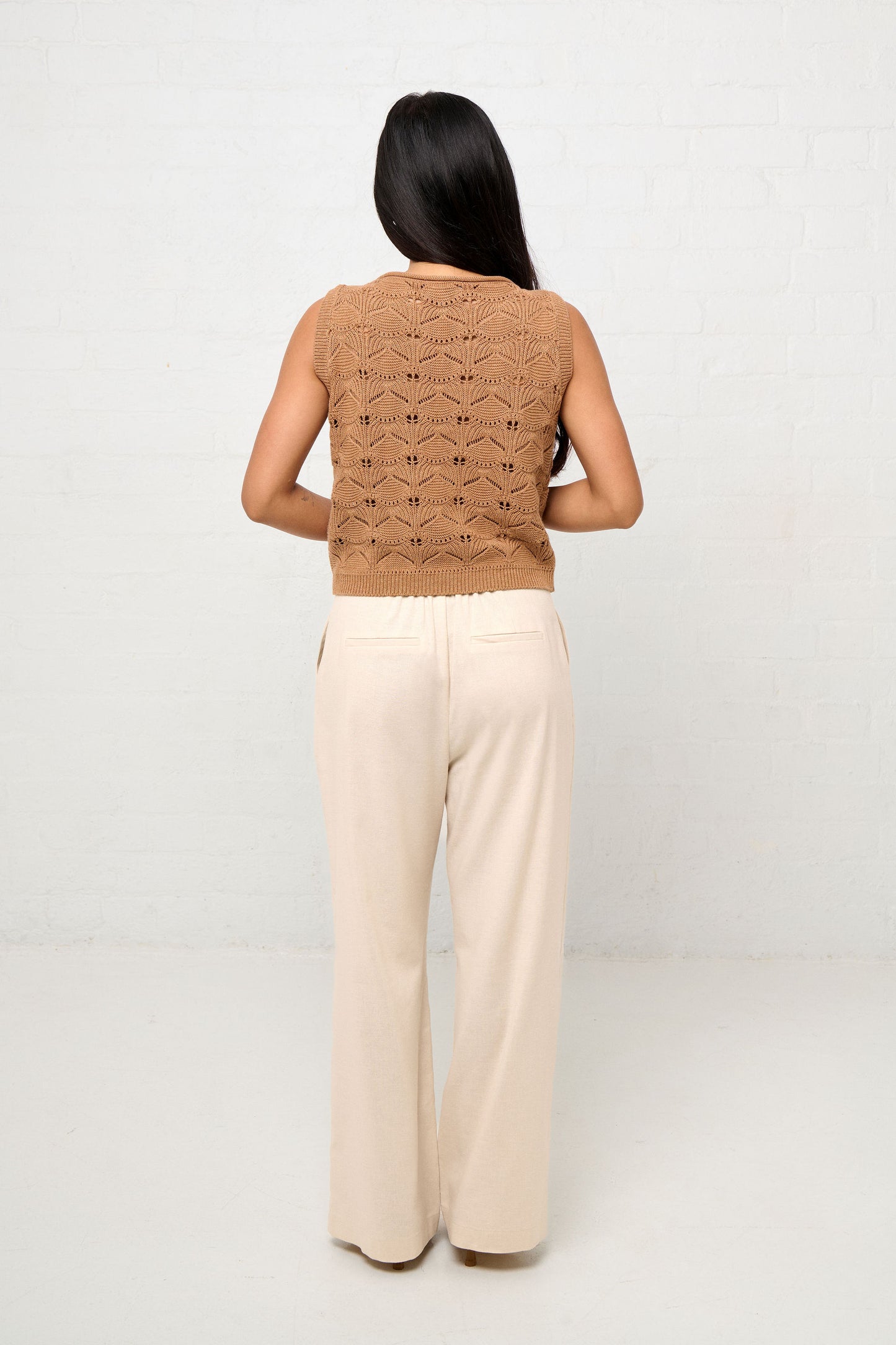 ELISE CROCHET KNIT VEST