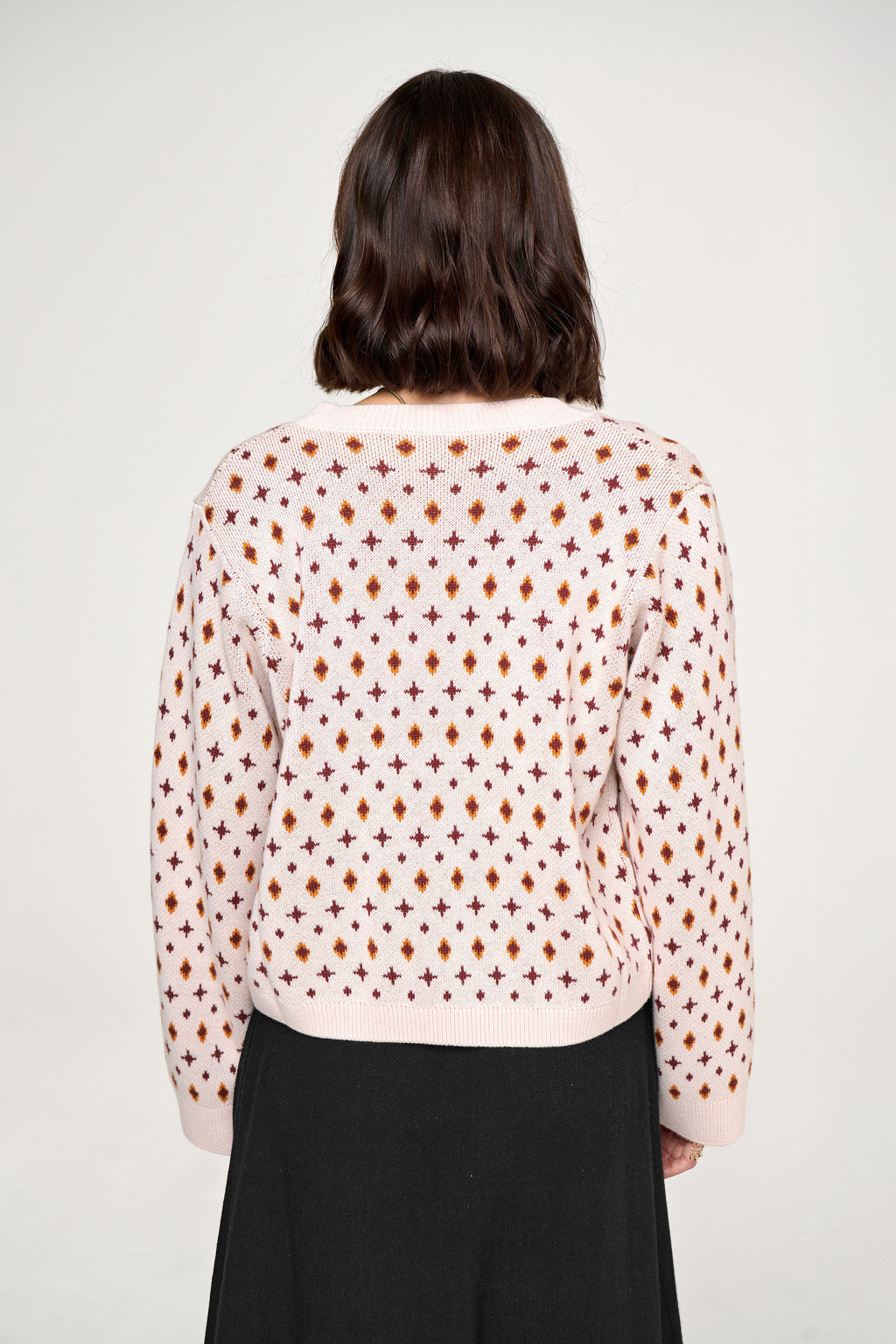 ANNA JACQUARD KNIT CARDIGAN