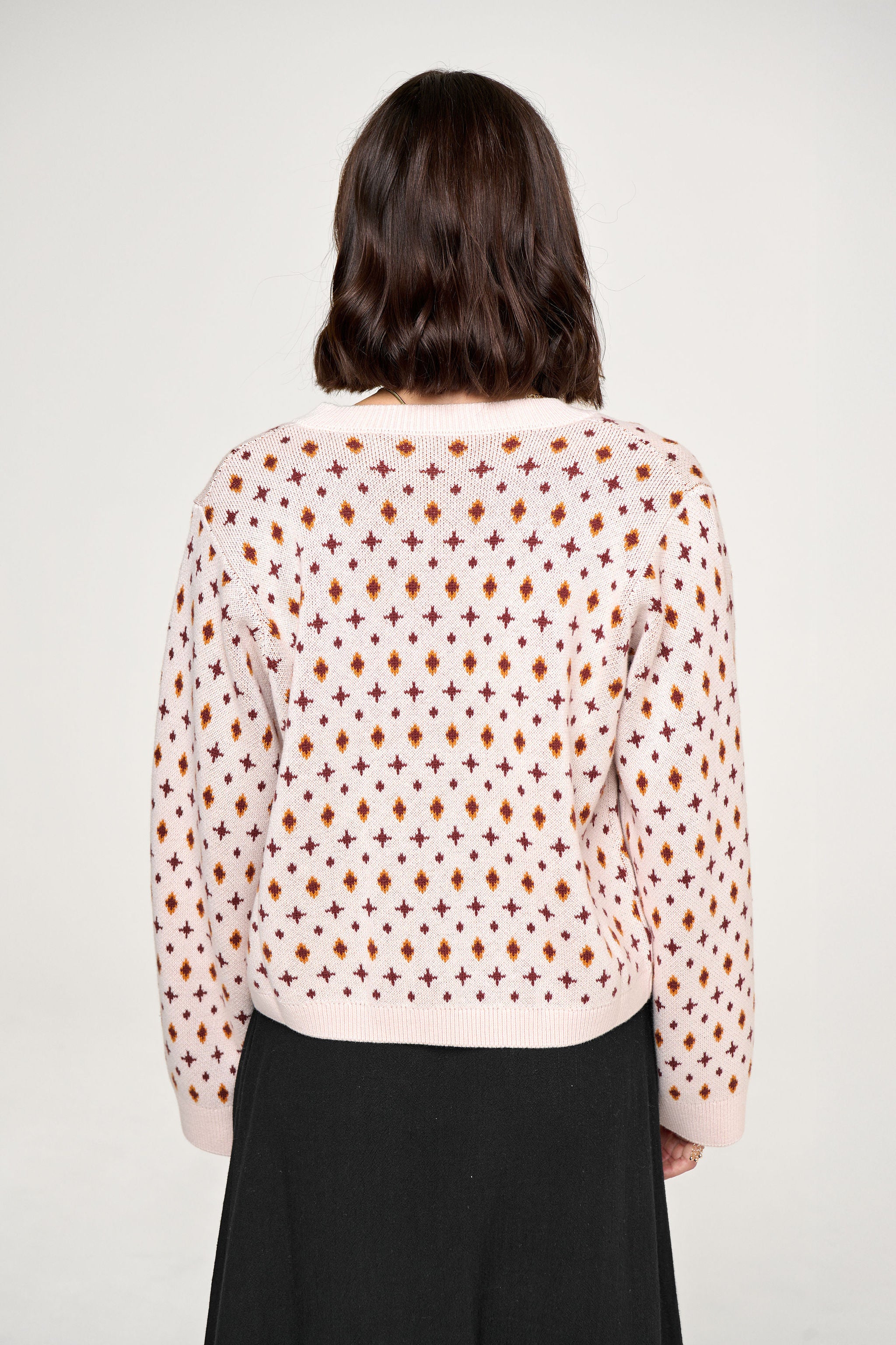 ANNA JACQUARD KNIT CARDIGAN