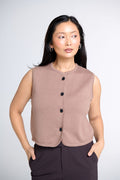 ANNIE MERINO WOOL BUTTON UP VEST