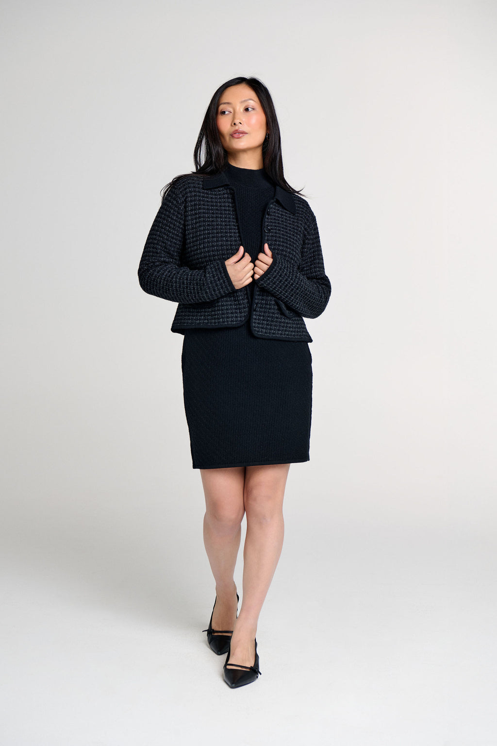 CAMILLE TWEED KNIT CARDIGAN
