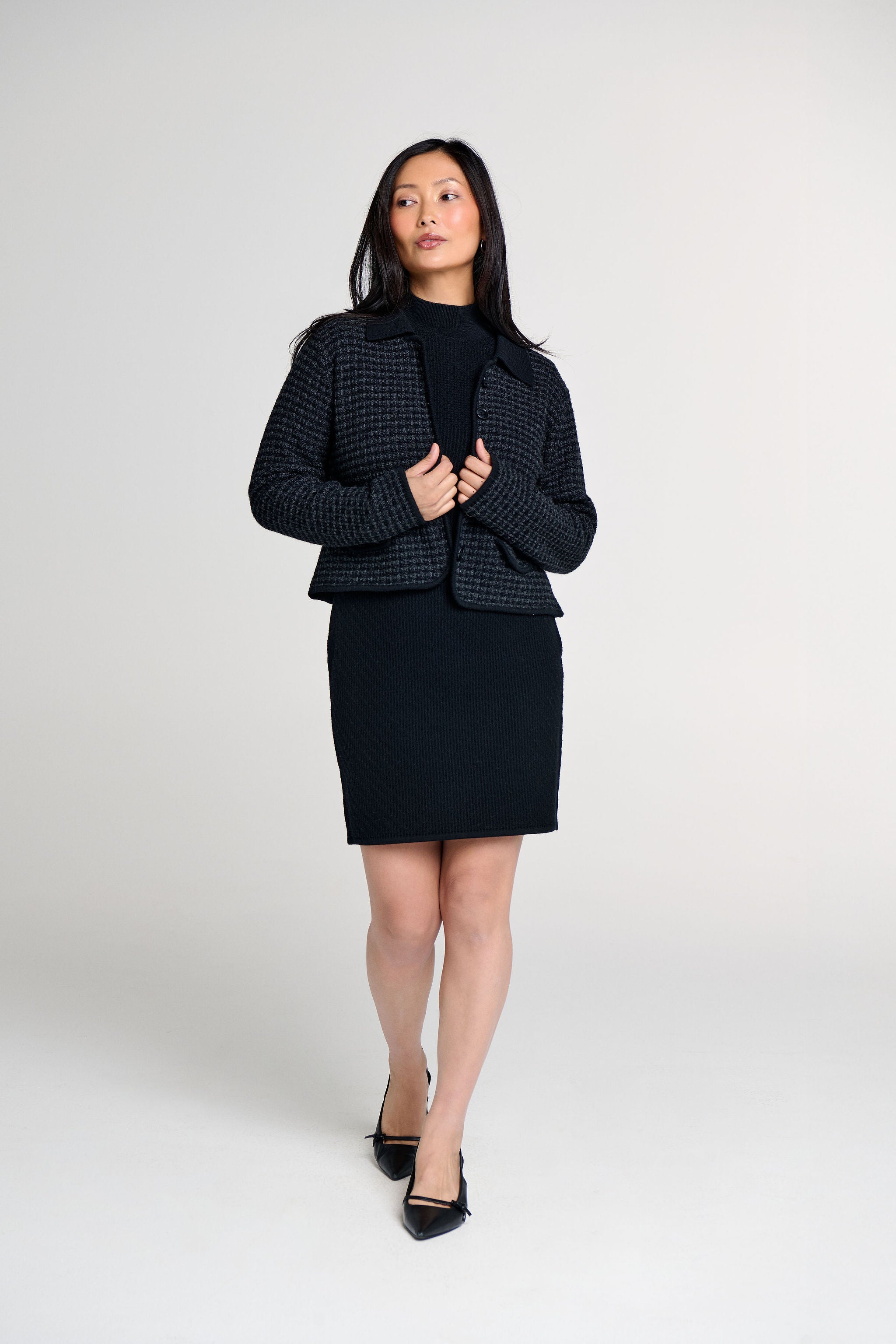 CAMILLE TWEED KNIT CARDIGAN