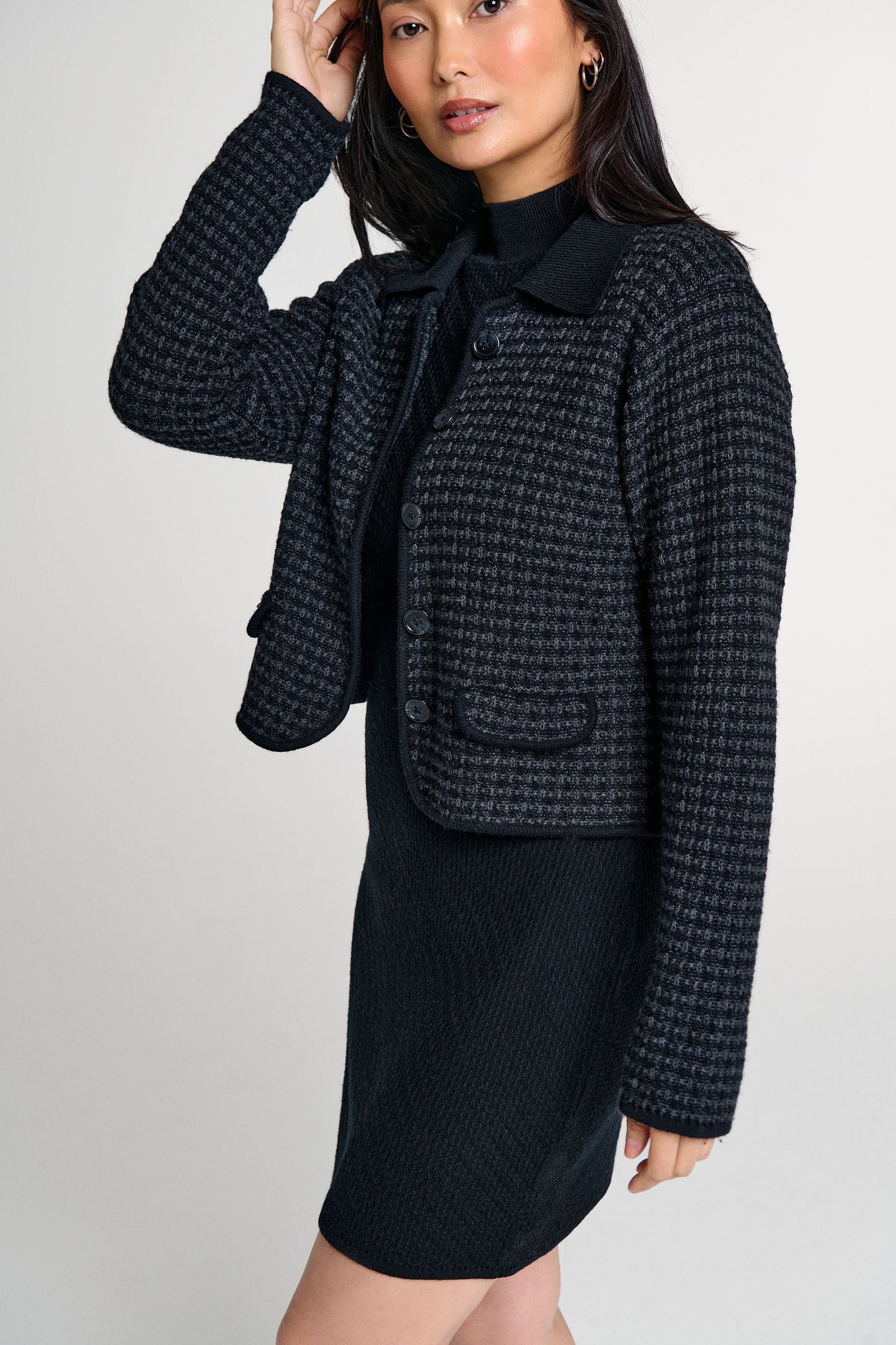 CAMILLE TWEED KNIT CARDIGAN