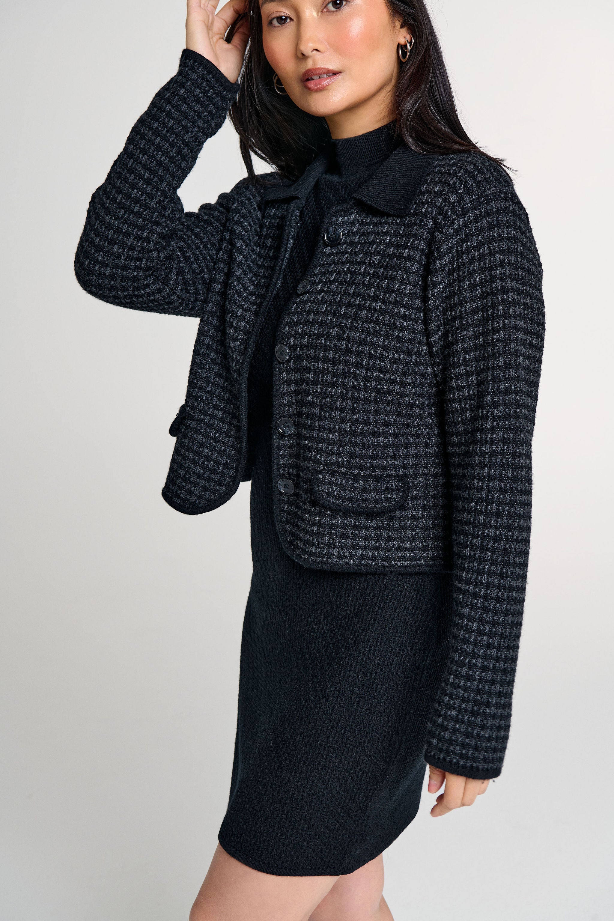 CAMILLE TWEED KNIT CARDIGAN