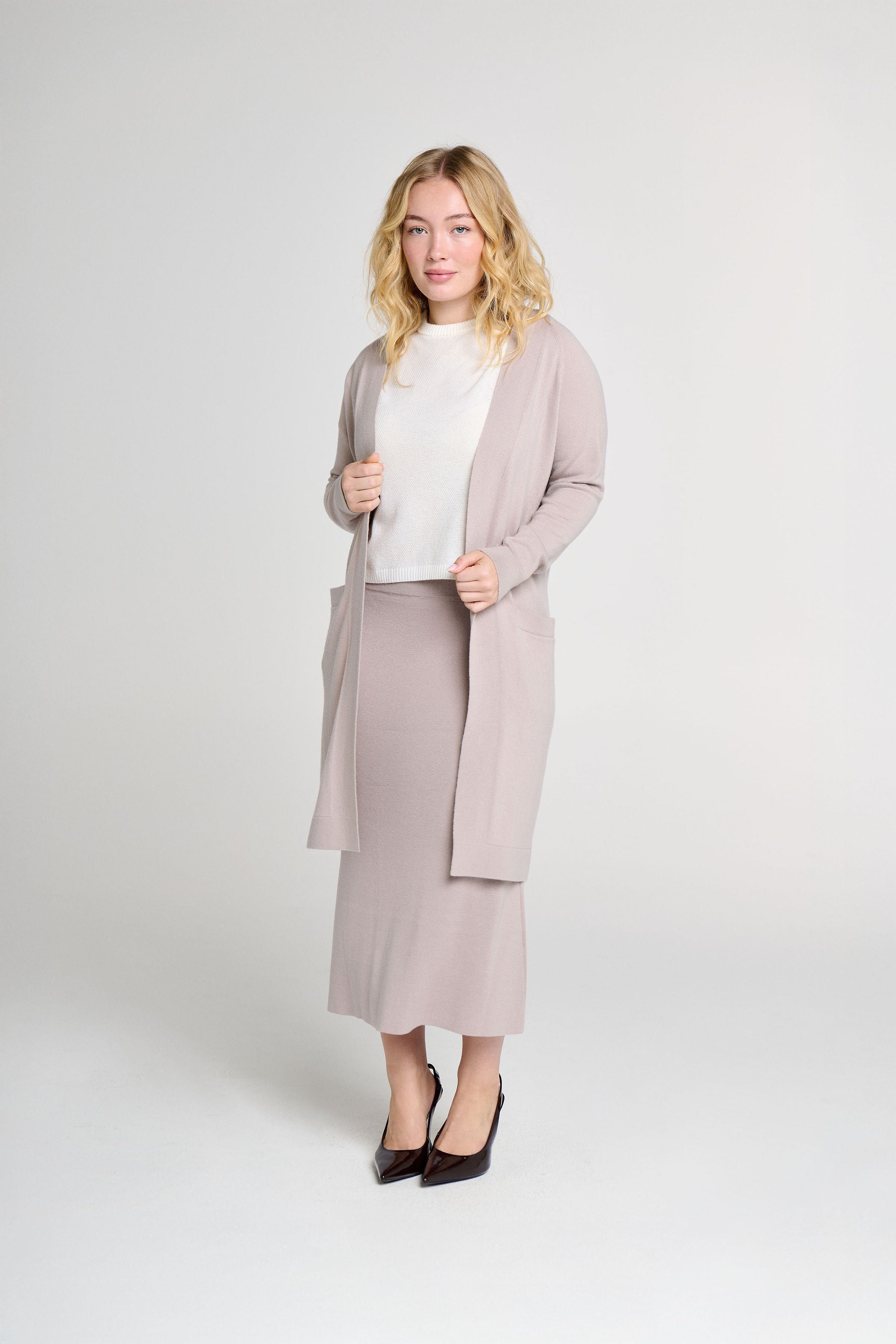 SYLVIE LONGLINE MERINO CARDIGAN