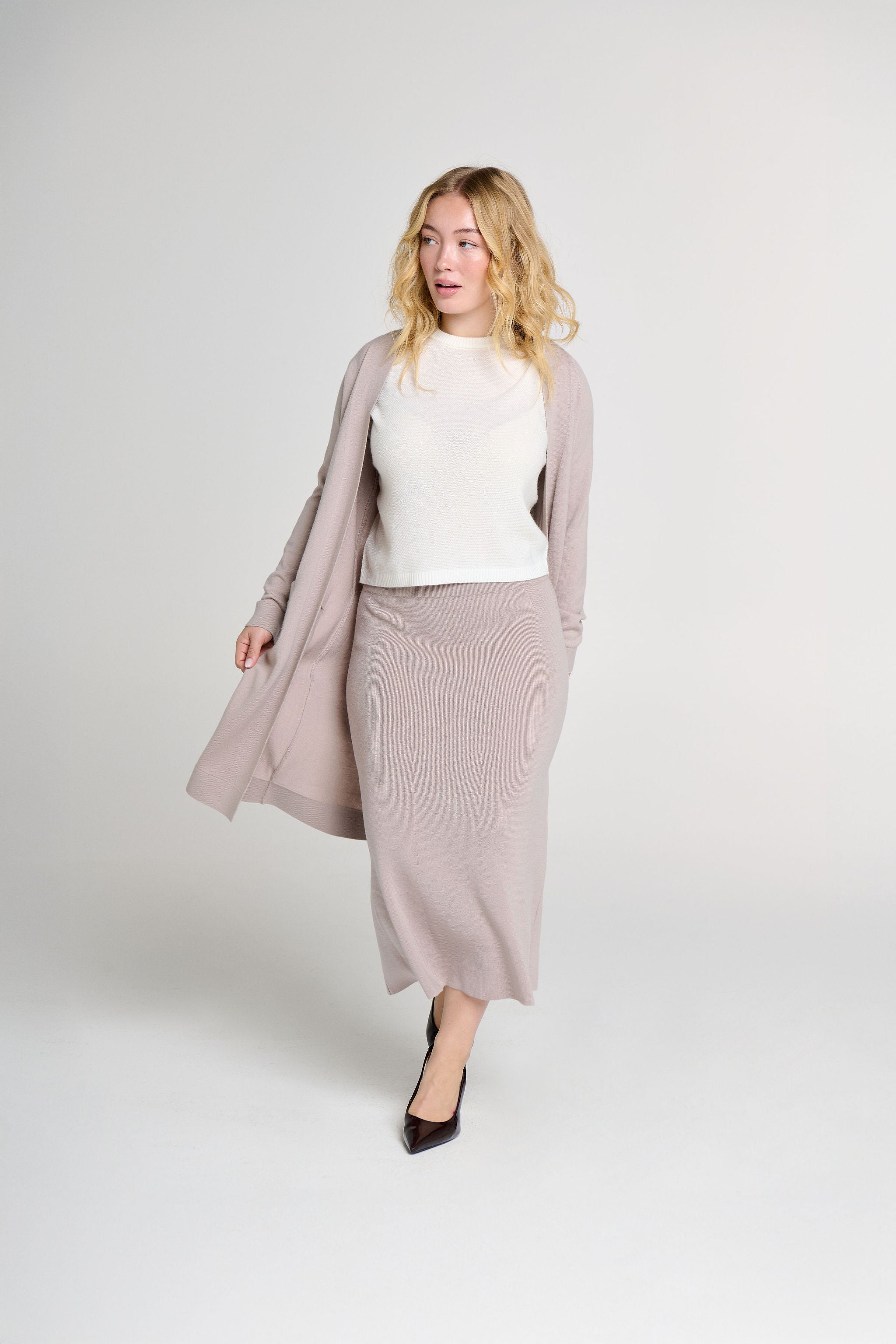 SYLVIE LONGLINE MERINO CARDIGAN