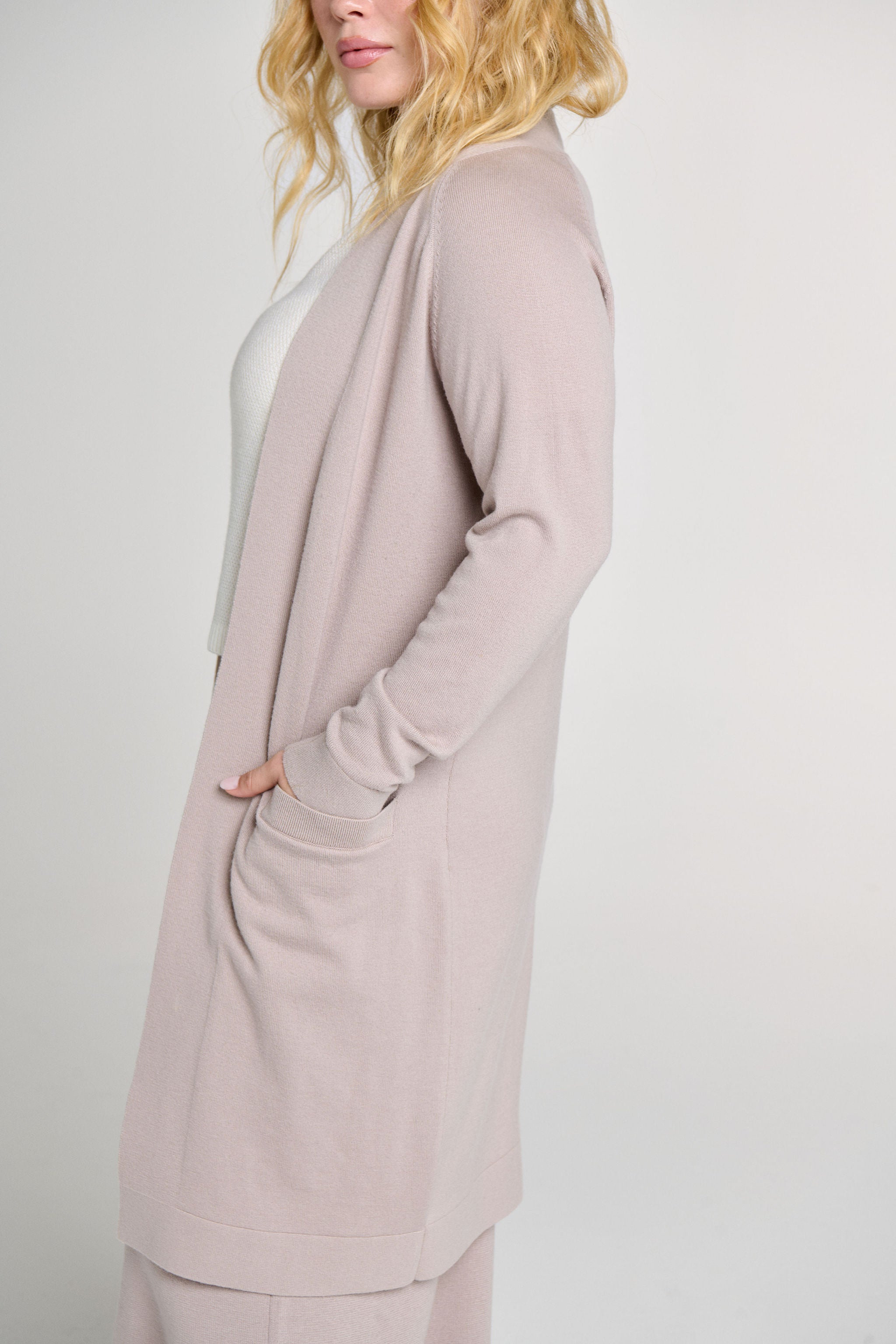 SYLVIE LONGLINE MERINO CARDIGAN