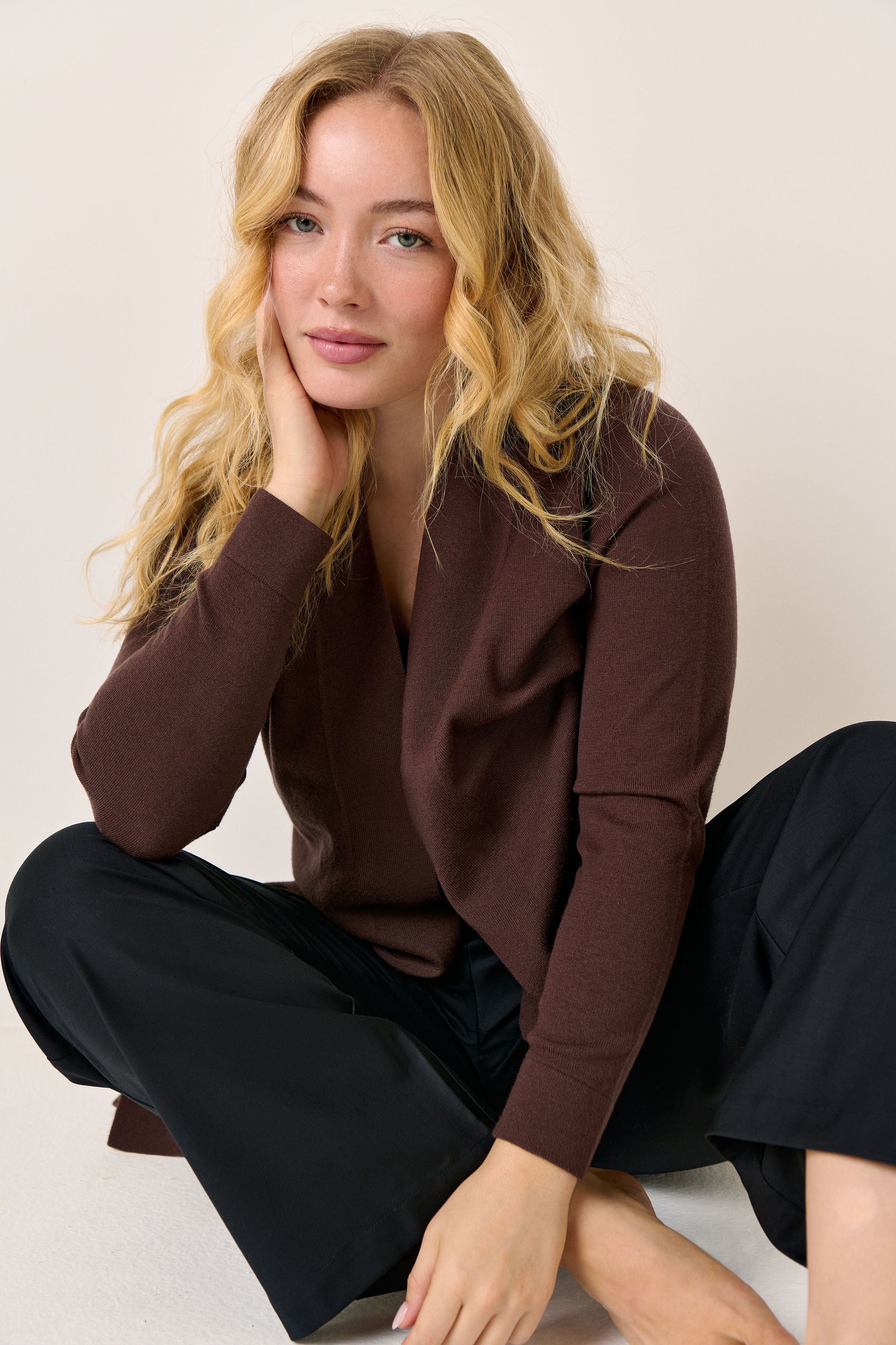 SYLVIE LONGLINE MERINO CARDIGAN