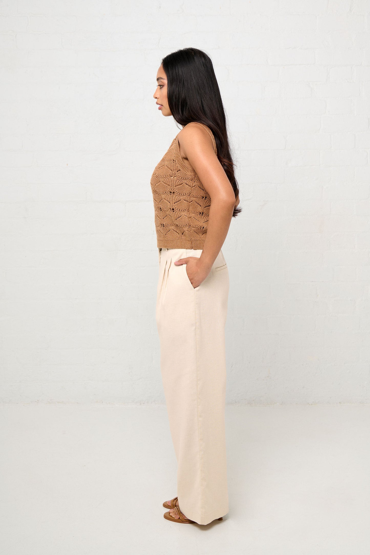 ELISE CROCHET KNIT VEST