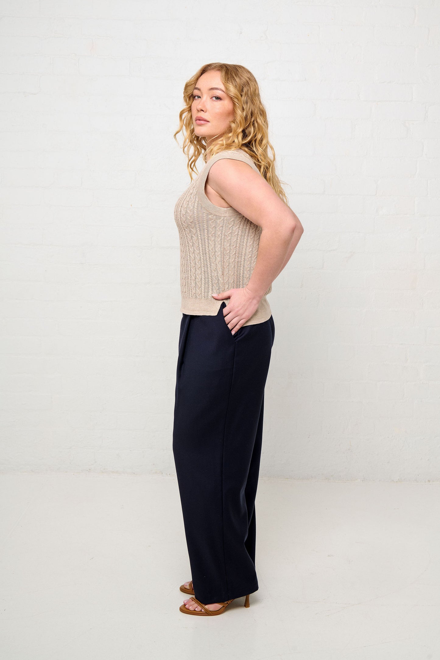 GEORGIA CABLE KNIT VEST