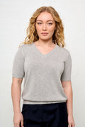 SOPHIA V-NECK KNIT TEE